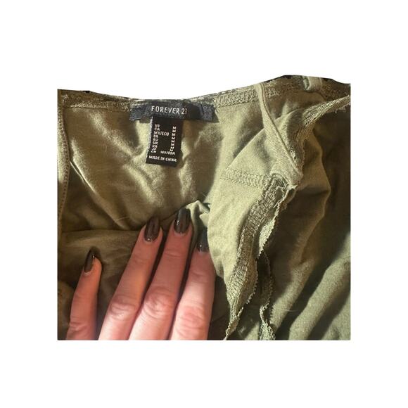 Forever 21 Green Cotton Cami Skater Dress - Picture 4 of 5